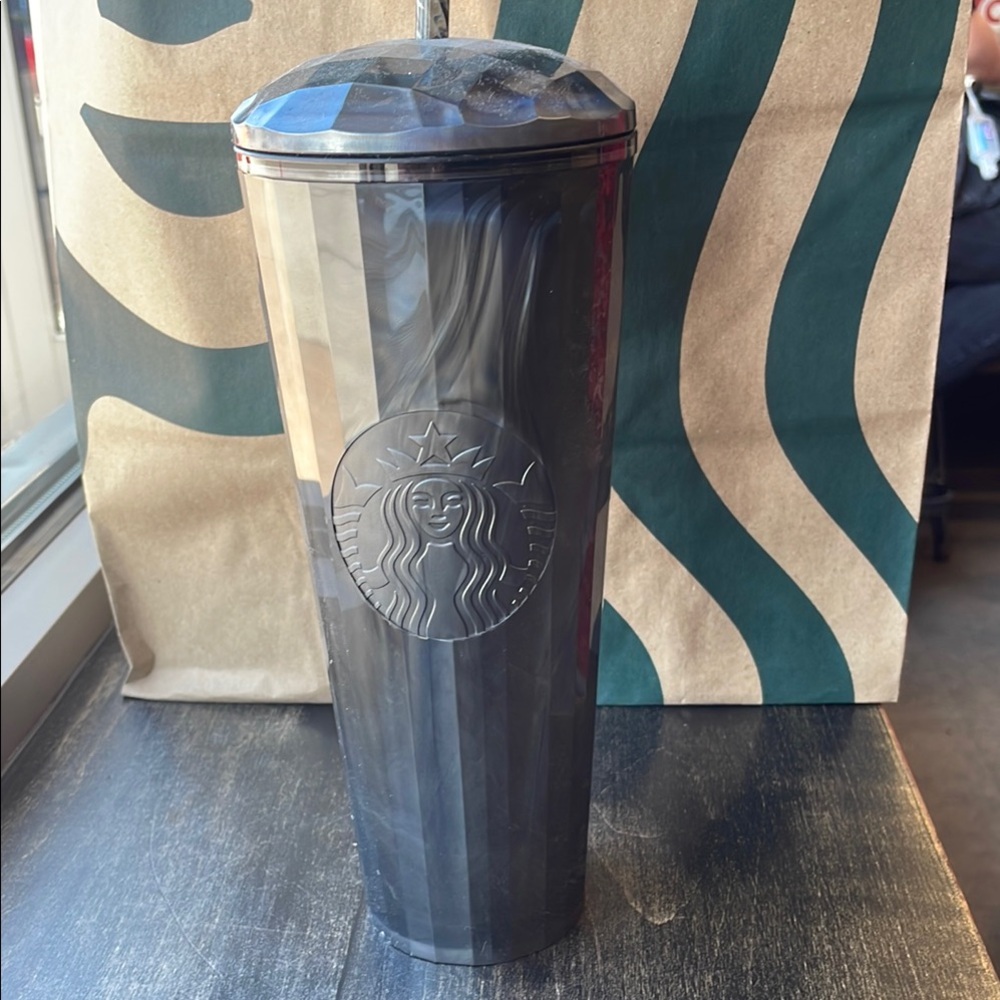 Starbucks Faceted Black Tumbler